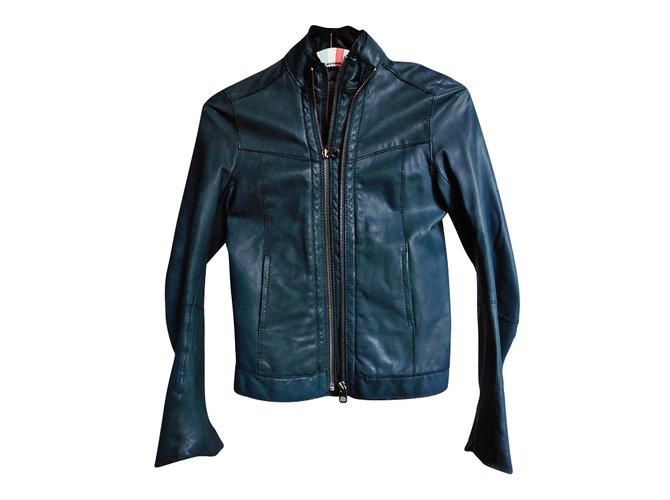 Zadig & Voltaire jacket Blue Leather  ref.55044