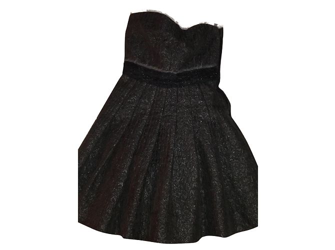 Vestido bustier Miu Miu de seda cinza