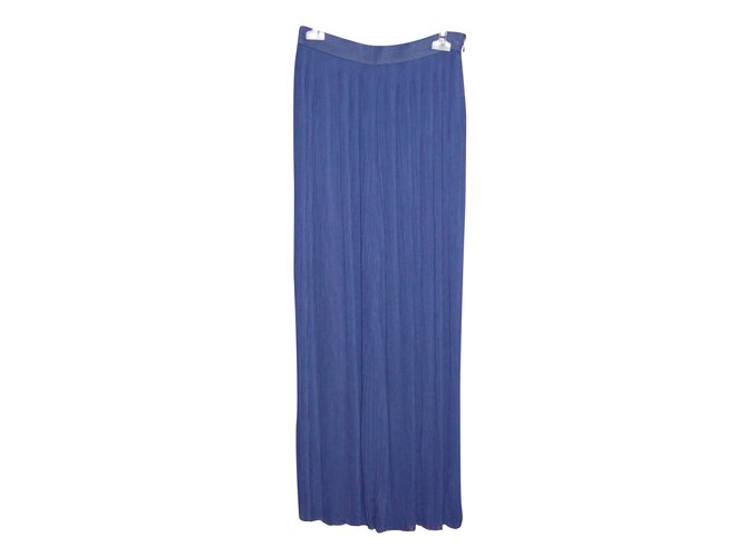 Chanel Skirts Blue Navy blue Polyester Polyamide  ref.55096