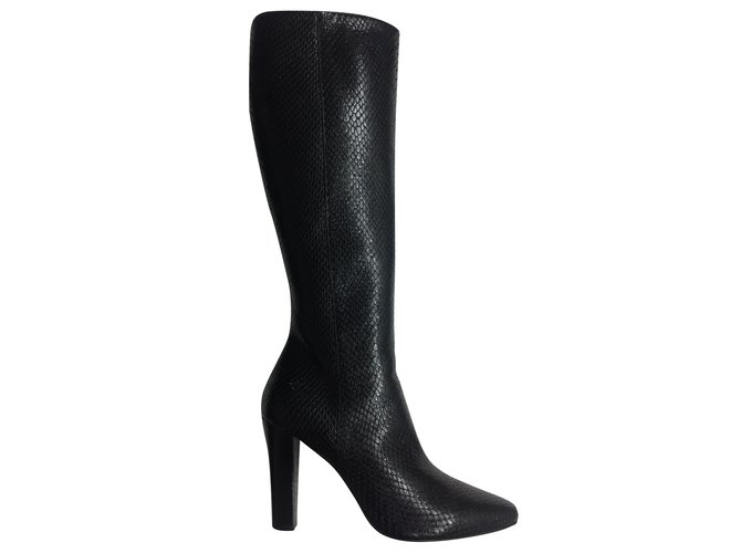 Saint Laurent Boots Black Exotic leather  ref.55101