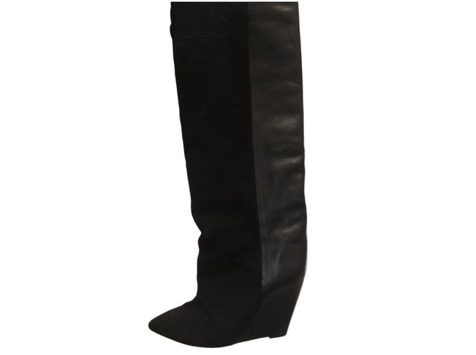 Isabel Marant Boots Black Leather Deerskin  ref.55134