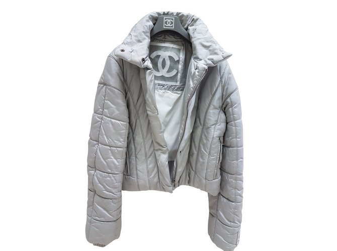 Chanel jacket Grey Polyester  ref.55143