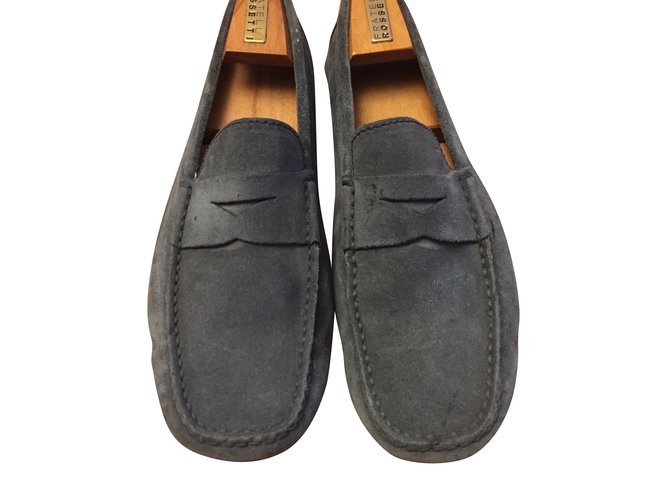 Tod's Baskets homme Suede Gris  ref.55154