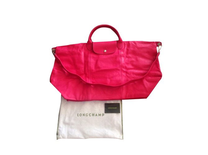 Longchamp Le Pliage Pink Leder  ref.55165