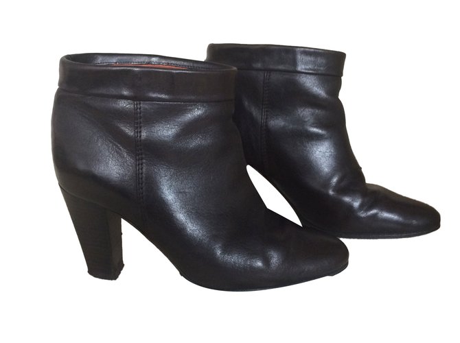 Isabel Marant Etoile Ankle Boots Dark brown Leather  ref.55184