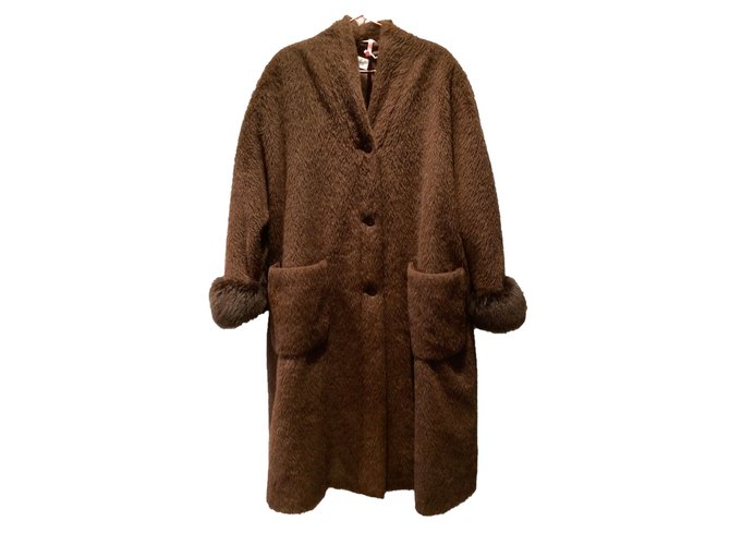 Max Mara Coat Brown Wool  ref.55290