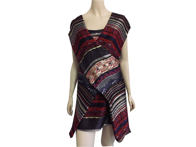 Kenzo Genius Bustier Kleid Viscose Mehrfarbig Mehrfarben