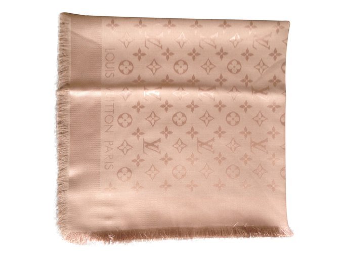 Louis Vuitton Sciarpa classica Monogram Bronzo Seta