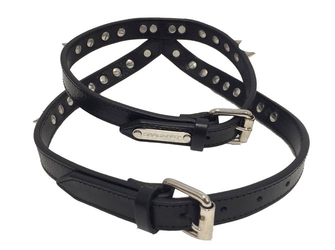 Dsquared2 pet's leash Black Leather  ref.55509