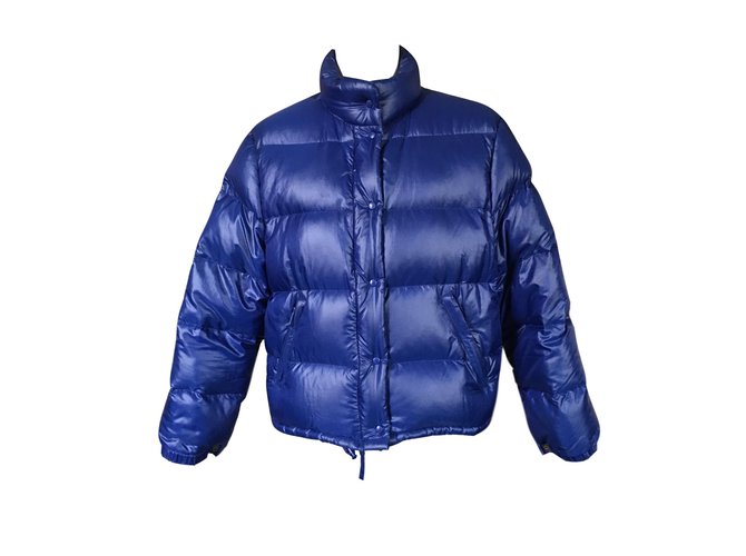 Moncler Jackets Blue Polyester  ref.55518