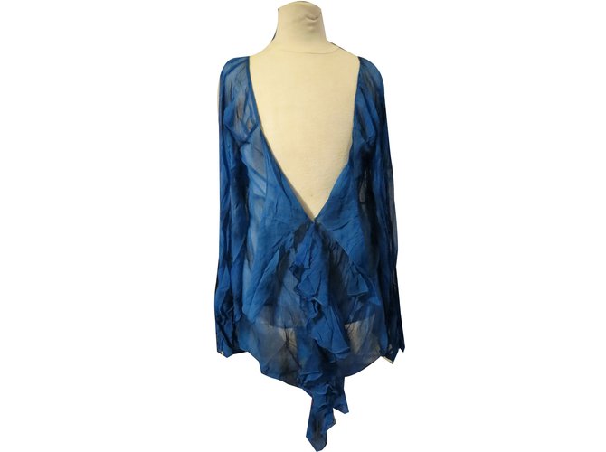 Ralph Lauren tunics Blue Silk  ref.55537