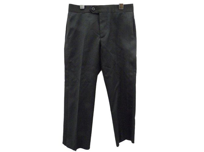 Burberry Pantalones Negro Lana  ref.55548