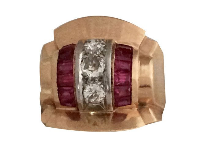 Autre Marque Rings Golden Pink gold  ref.55600