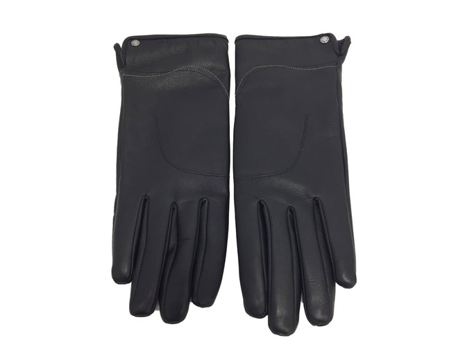 Autre Marque Gloves Black Leather  ref.55615