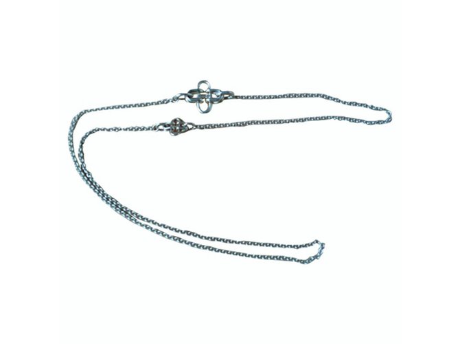 Hermès Long necklaces Silvery Silver  ref.55669
