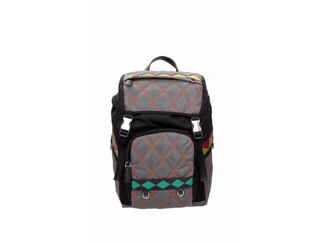Prada backpack new Grey Nylon  ref.55683
