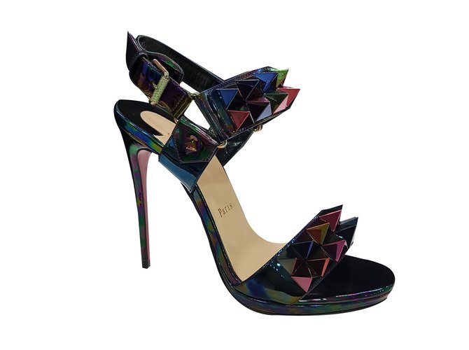 Christian Louboutin Sandals new and genuine size 37 eu Multiple colors Patent leather  ref.55712
