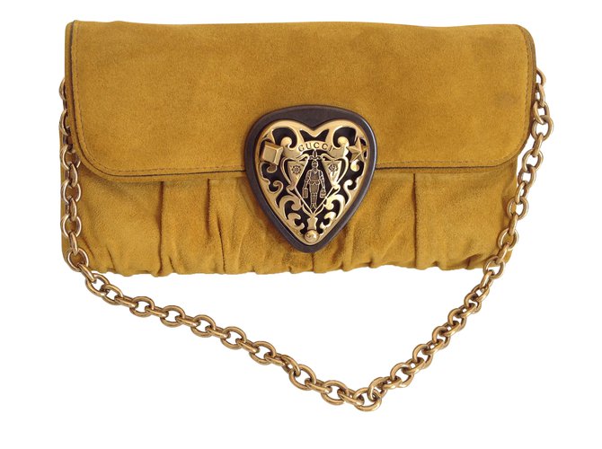 Gucci Clutch bag Yellow Leather  ref.55750