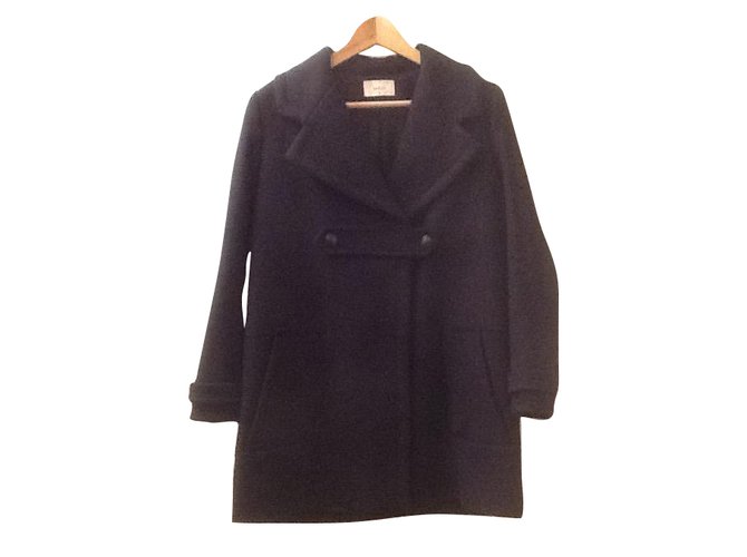 Manteaux Ba&Sh Omyx Laine Bleu Marine ref.55769 Joli Closet MANTEAU WISH MARINE ba&sh