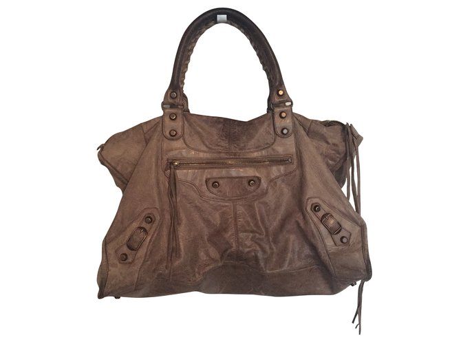 Balenciaga Handbags Taupe Leather  ref.55812