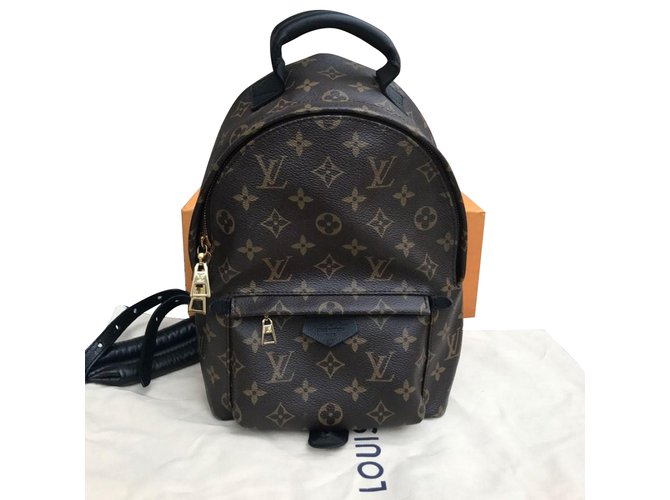 Palm springs leather backpack Louis Vuitton Brown in Leather - 27944192