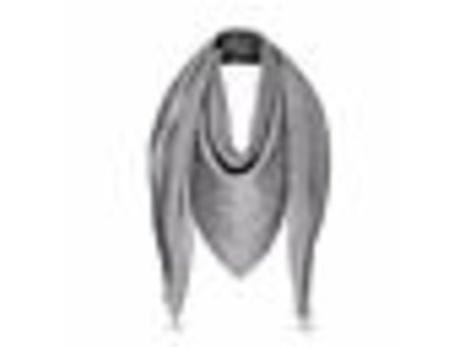 Louis Vuitton Classic Monogram Scarf Grey Silk  ref.55845