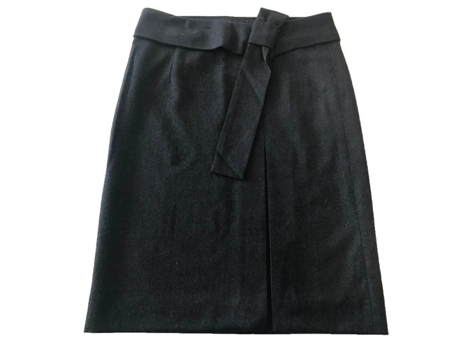 Pinko Skirts Grey Cotton  ref.55870