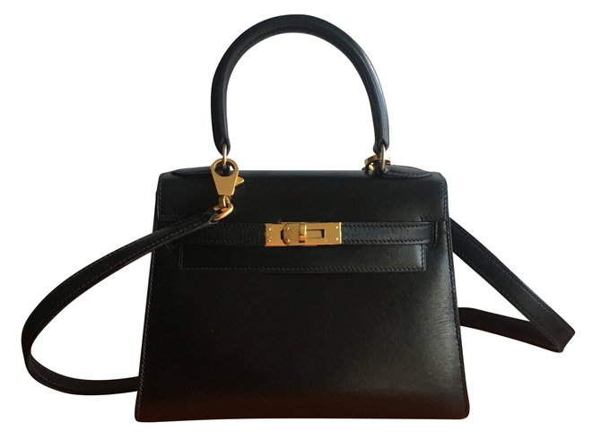 Hermès Kelly Mini 20 cm Box Black Leather  ref.55883