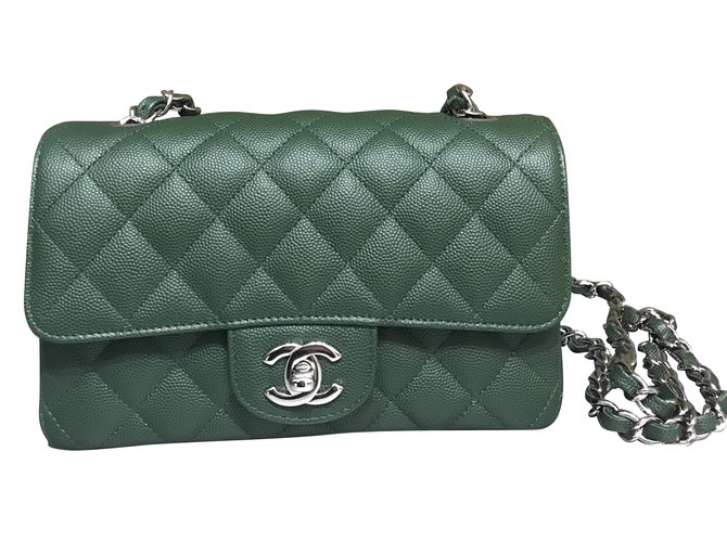 Chanel Timeless Khaki Leather  ref.55936