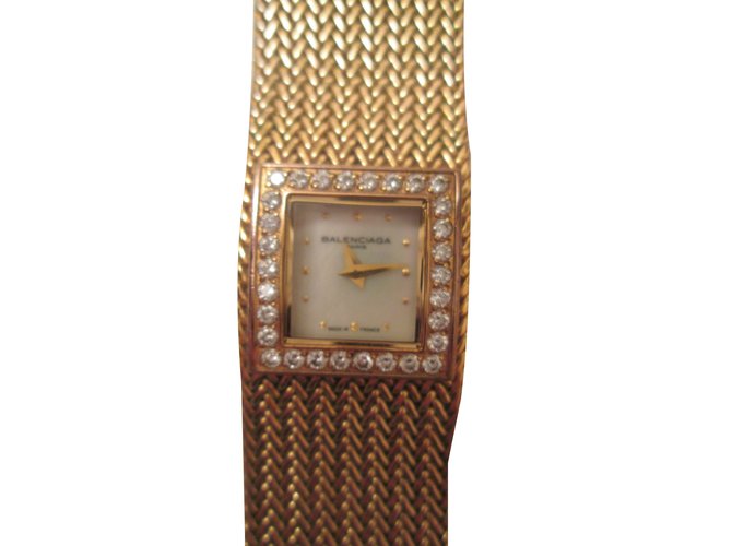 Balenciaga Feine Uhren Golden Vergoldet  ref.55989
