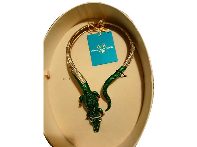 Anna Dello Russo pour H & M Collares Dorado Verde