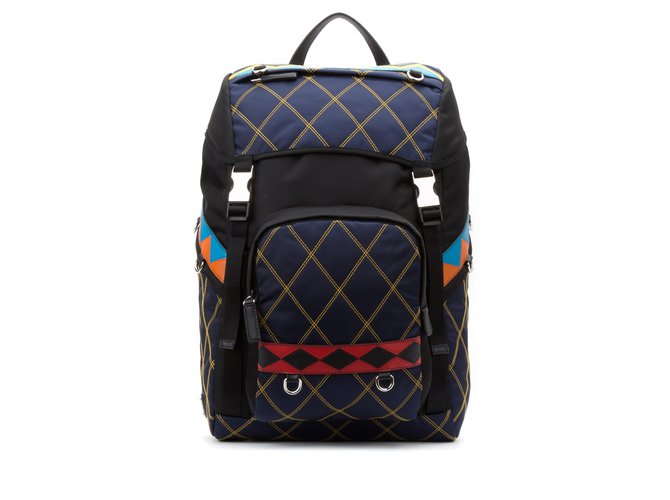 Prada backpack new Blue Nylon  ref.56068