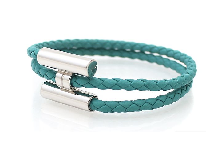 Hermès Pulsera tornis tressé Azul