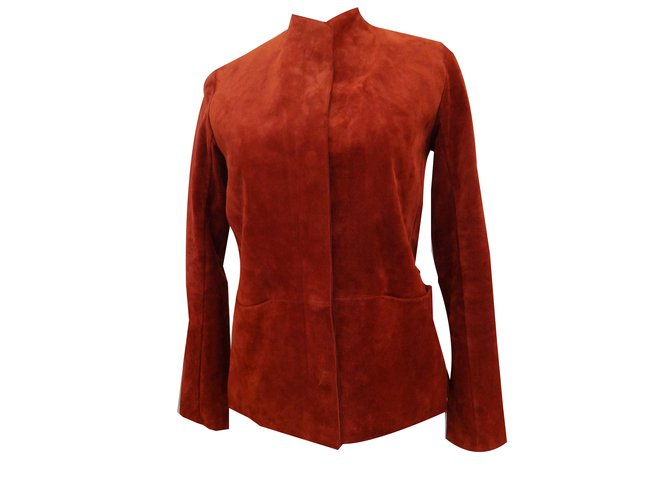 Hermès Jackets Red Leather  ref.56137