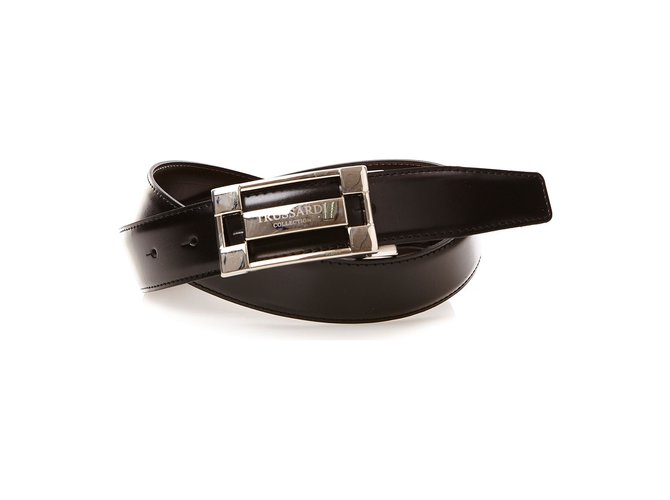 Trussardi belt with  buckle new Black Leather  ref.56179