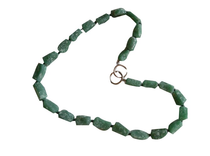 Tiffany & Co Necklaces Green Silver  ref.56253