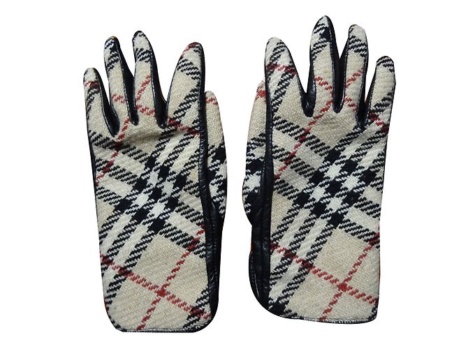 Burberry Handschuhe Schwarz Leder