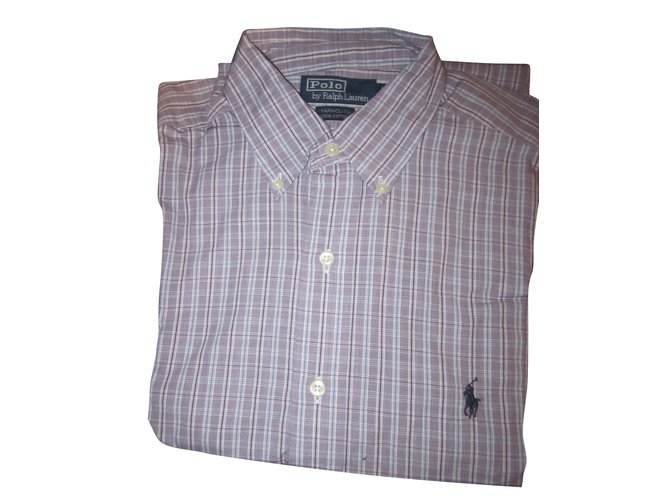 Polo Ralph Lauren Shirts Purple Cotton  ref.56528
