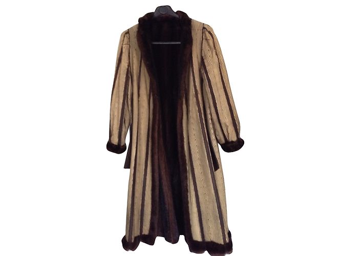 Autre Marque Abrigo de visón reversible BRUNO GAINVILLE Marrón Castaño