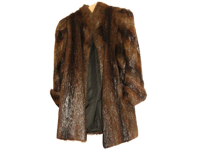 Autre Marque Bruno Gainville Marmottenpelz Jacke Braun