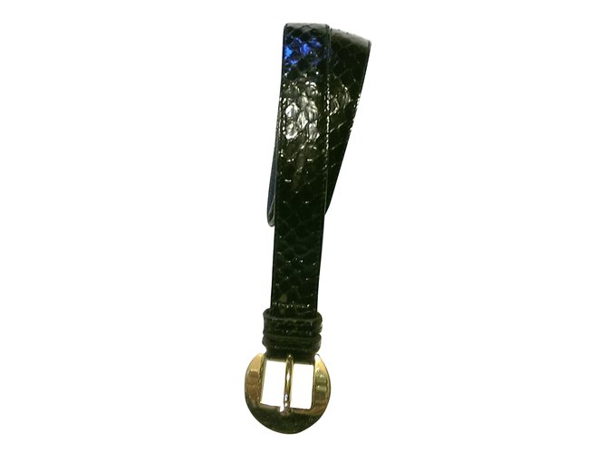 Pierre Balmain Belts Black Patent leather  ref.56541