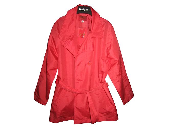 Kenzo Mädchenjacke Rot mit Gürtel 8 Jahre