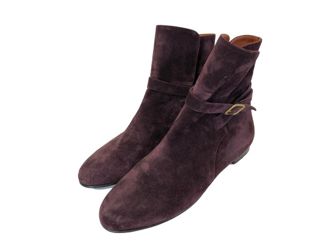Michel Vivien Ankle boots Purple Suede  ref.56555