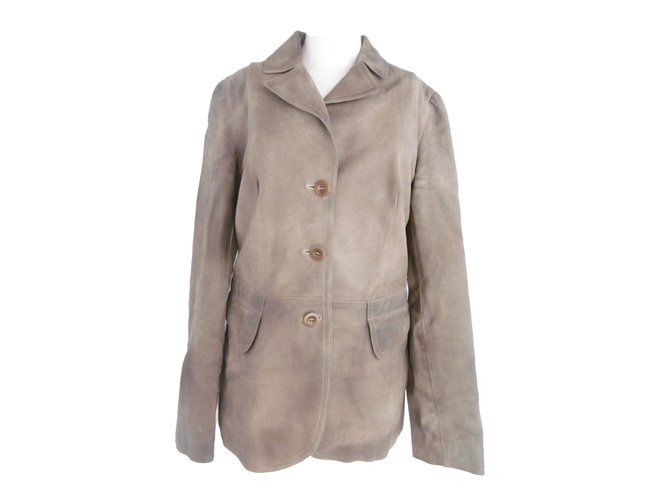 Miu Miu Vintage Processed Tailored Suede Jacket  ref.56563