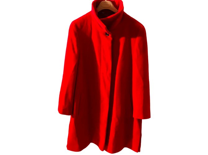 Autre Marque GIL BRET Coats, Outerwear Red Wool  ref.56663