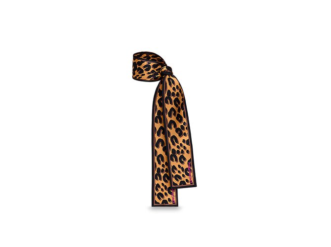 Louis Vuitton Bandeau Thai Scarf Leopard Print Women
