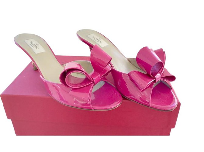 Valentino Mules Pink Patent leather  ref.56775