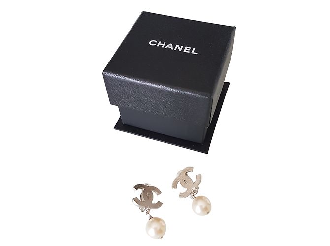 Chanel Orecchini Argento Metallo