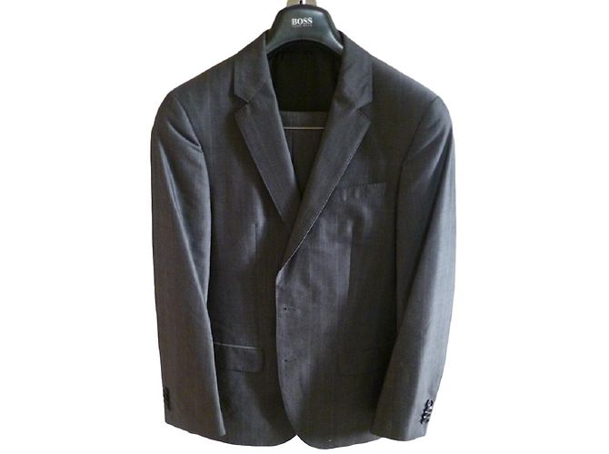 Terno de duas peças Hugo Boss Cinza Lã