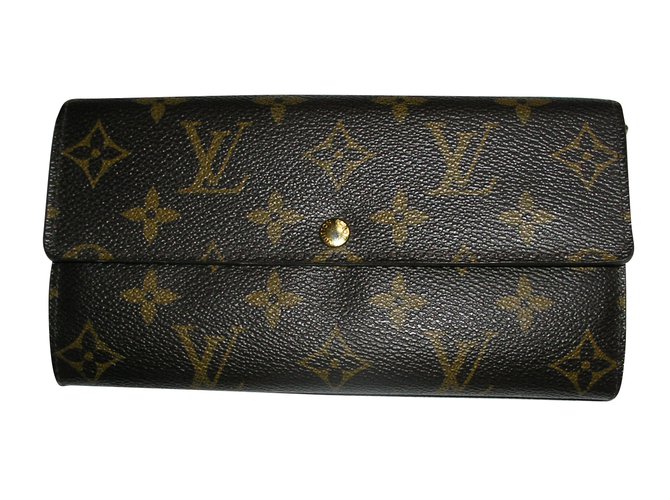 Louis Vuitton carteiras Castanho escuro  ref.56919